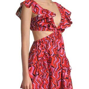 Milly‎ Resort Delilah Chevron Mini Dress SZ M NWT